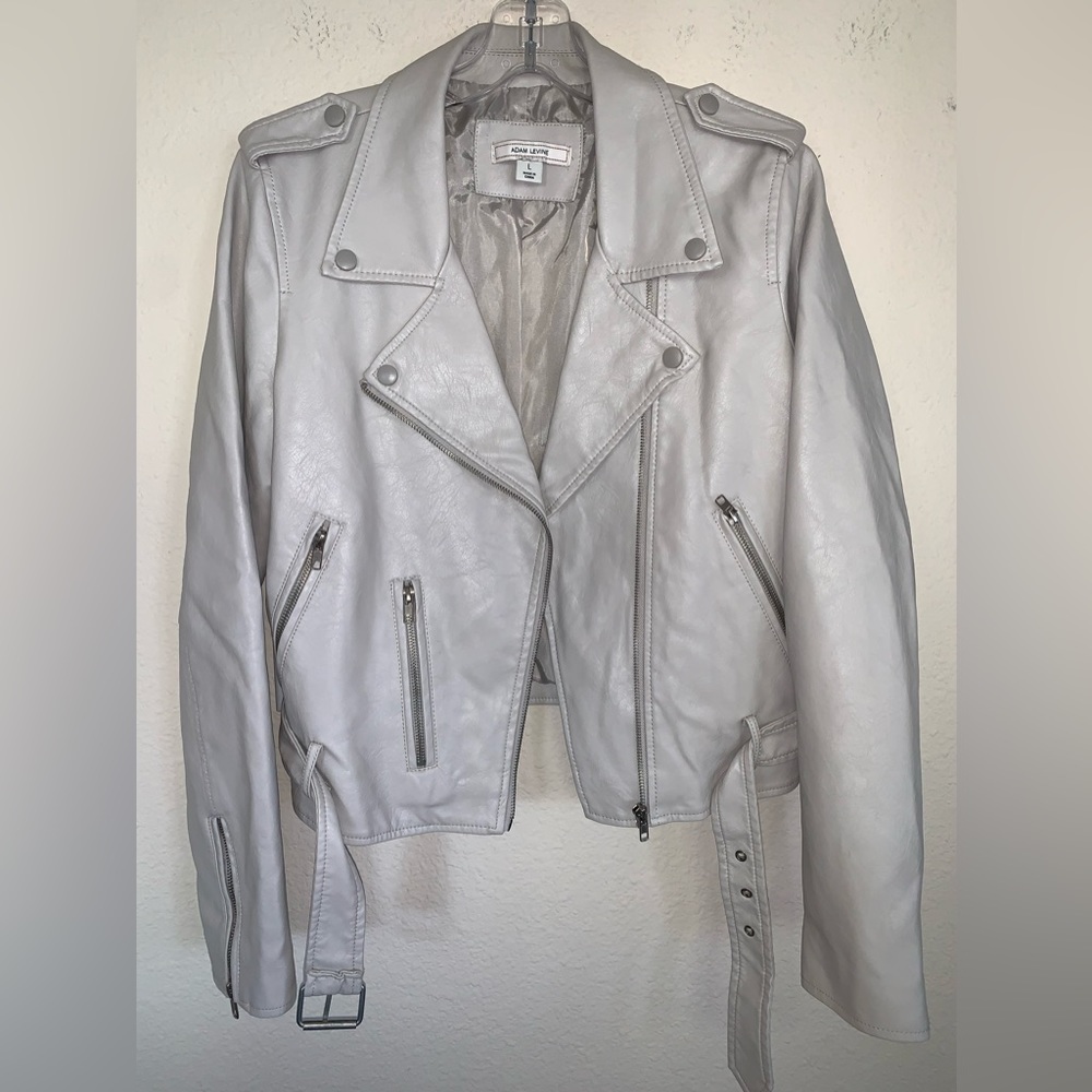 Adam Levine Faux Leather Moto Jacket